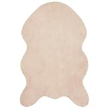 WGYHOME Tapis en fourrure synthétique antidérapant Olite Taupe 60 x 90 cm...