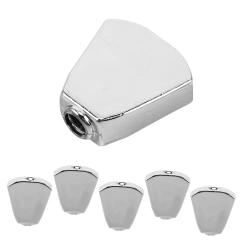 GOOHOCHY 6Pcs Guitar Tuning Pegs Knobs Metal Replacement Buttons for Electric Acoustic Guitars Polished Finish Stylish Design Compatible with Various