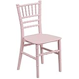 BOWERY HILL 12.5' Contemporary Resin Kids Chiavari Chair in Pink