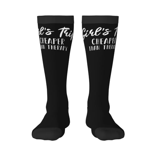 Women'S Knee High Socks Girl'S Trip Cheaper Than Therapy Athletic Thin High Stocking Outdoor Sport Casual Tube Socks