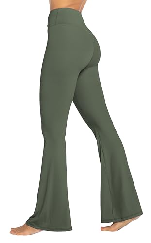 Image of Sunzel Flare Leggings, Crossover Yoga Pants with Tummy Control, High-Waisted and Wide Leg