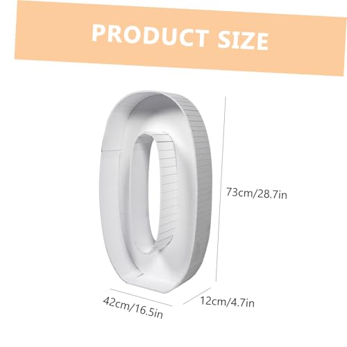 Cadre à ballons 73 cm chiffre 0 blanc pour sublimer vos événements - 2