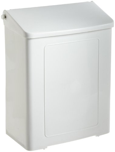 Image of Impact 1102 White Plastic Safe-Use Sanitary Napkin Receptacle, 10-5 /8 inch Length x 9 inch Width x 4-5 /8 inch Depth (Case of 4)
