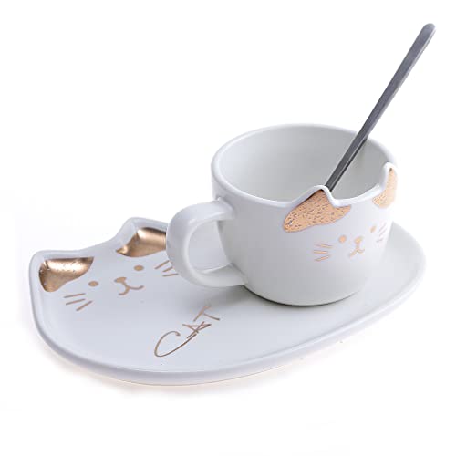 lachineuse TAZA GATO KAWAII - BLANCO