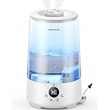 Homvana (ホムバナ) 加湿器 アロマ -【2025新登場3-in-1・16dB設計】3.6L 上から給水 ダブル吹出口, 大容量 節電 25時間連続稼働 18畳まで対応 空焚き防止 寝室 卓上 おしゃれ 7色LEDライト アロマディフューザー 超音波 Humidifier Diffuser (クリア)