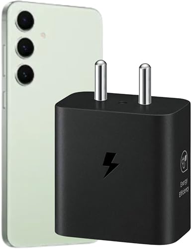 Image of 25W Type-C Super Fast Charging Adapter for Samsung Galaxy A36 /A35 /A26 /A16 /A06 - Fast Charger for 5000mAh Devices (No Cable Included) | Original Rapid Charging (Black)