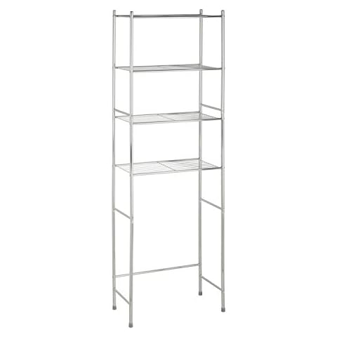 Honey-Can-Do BTH-05281 4-Tier Bathroom Shelf Space Saver, Metal, Chrome, 24.02 x 11.02 x 67.72-Inch Cover