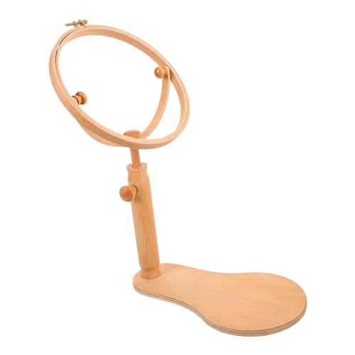 Gogogmee Embroidery Hoop Bracket Cross Stitch Stand Durable Wooden Embroidery Stand