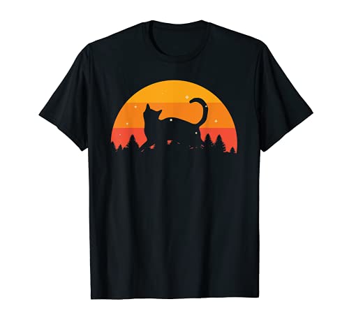Retro Cat T-Shirt, Black
