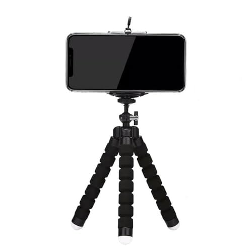 Thapncow Mini Trépied pour téléphone Portable,Support de Portable pour Appareil Photo de Voyage, Support de trépied Octopus Flexible, et Pince pour...