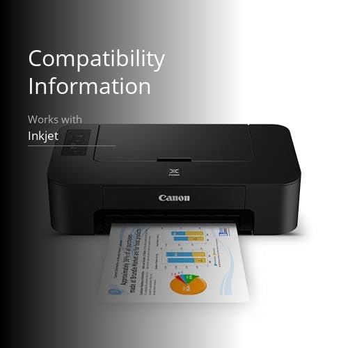Canon TS202 Inkjet Photo Printer, Black (USB Required, not Included)