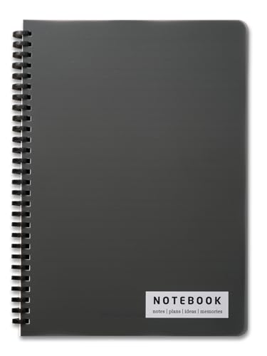 Image of DOODLE B5 Ruled Spiral Notebook | 160 Pages, 80 GSM | Soft Wiro Binding for Smooth Writing | Ideal for School, College & Office | Black