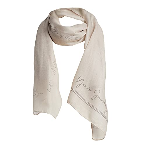 DEMDACO Journey Wrap Yourself Natural Brown 72 x 26 Polyester Fabric Fashion Scarf