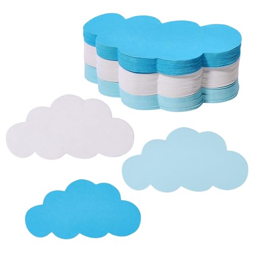 Nuages en papier cartonné : 320 découpes en 3 couleurs pour illuminer vos activités créatives
