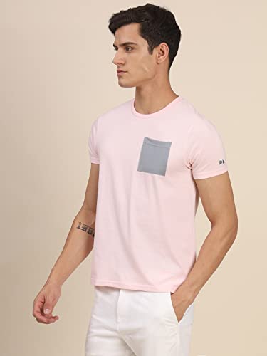 Image of Dennis Lingo Men's Slim Fit Pink T-Shirt