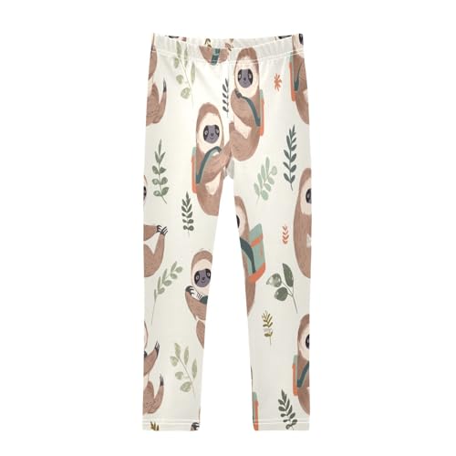 Toddler Girls Leggings Printed Yoga Pants Leggings Brown Backpack Koala for Kids