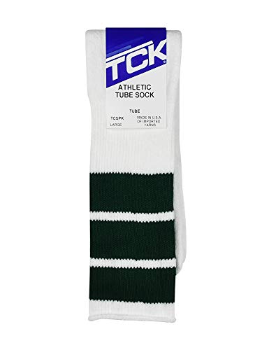 Image of TCK Retro Tube Socks with Stripes for Men & Women - 3 Stripe, 70's 80's Deadlift Socks