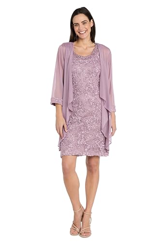 Image of R&M Richards Women's Gleaming Grace Lace Ensemble