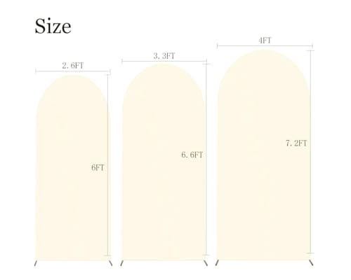 Funda de arco para fondo de boda color marfil 6 FT miniatura 3