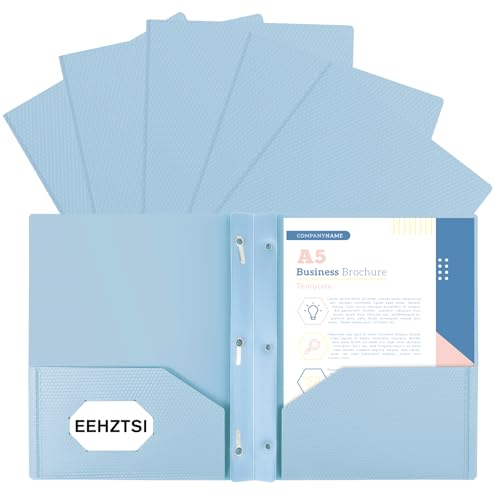 50% Off Plastic Folders with Pockets & Prongs - 6 Pack