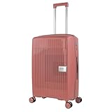 PRIMER - Maleta Mediana con 4 Ruedas Giratorias para Viajes Largos Tipo Trolley. Ideal como Maletas de Viaje Grandes 23 Kilos y Maleta Viaje Mediana Resistentes, Rosa