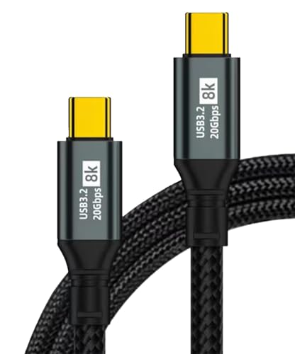 Image of Tobo USB C Monitor Cable 1M /3.2FT-8K@60Hz USB-C Video Cable-100W PD Fast Charging-USB 3.2 Gen 2 20Gbps Type-C Data Transfer, USBC to USBC Video Cable for Phone 17 16 15 Plus Pro Max,1M TD-1561CC