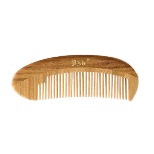 Peine de madera natural sin mango 13x4.5x0.8 cm miniatura 2
