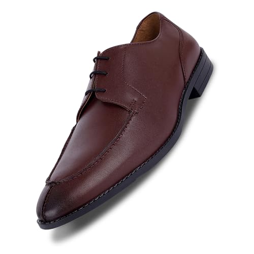 Image of LOUIS STITCH Derby Formal Shoes for Men | Lace-Up Front Cut | Ideal for Business, Casual, Parties (RGFCBU)