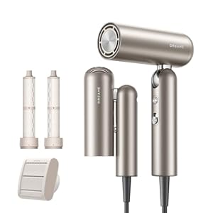 dreame Pocket Neo Hochgeschwindigkeits-Haartr... in 3 Formen klappbar, 300 g leicht, 110.000 U/min Motor, 300 Millionen negative Ionen/cm³, 57 °C konstante Temperatur-Titanium Gold
