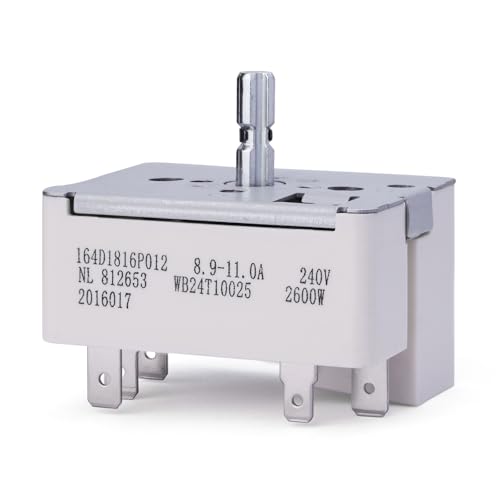 PAVIDANKER WB24T10025 8 Inch Surface Burner Range Infinite Control Switch - Replacement for GE Stoves Compatible with AP2024072 AH236750 EA236750 PS236750 164d1816p012