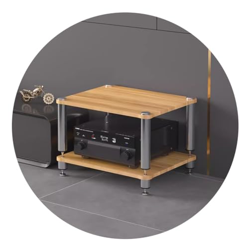 Gabinete de Audio HiFi de 2 Capas, bastidores y Soportes para Equipos de Alta fidelidad, Soporte Multifuncional de MDF con Patas amortiguadoras, gabinete Amplificador de Alta fidelidad (Colo Gabinete de Audio HiFi de 2 Capas, bastidores y Soportes para Equipos de Alta fidelidad, Soporte Multifuncional de MDF con Patas amortiguadoras, gabinete Amplificador de Alta fidelidad (Colo