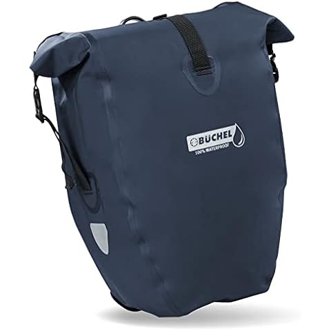 Büchel Bicycle Bag for Pannier Rack I 25.4 L - 100% Waterproof I with Carry Handle and Shoulder Strap I Bicycle Bag Pannier Rack Bag Bag Rear Bicycle Pockets Cover