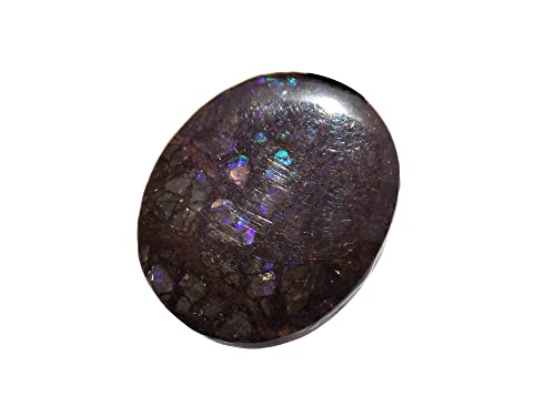 Ammolite peau de dragon pierre précieuse ovale 23x19x3mm pour création de bijoux