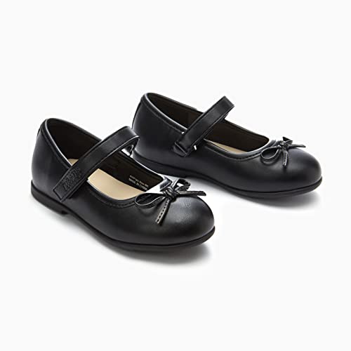 Weestep Toddler/Little Kid Girl Dress Ballet Flat Mary Jane Ballerina Shoe(7 Toddler, Bow Black) #TOP1