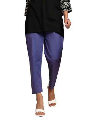 Image of TWIN BIRDS Women Cotton Kurti Pants | Straight Fit Ethnic Daily Trousers