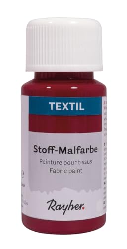 Rayher Textil Fabric Paint, Acrylic Paint, 50 ml, Wine Red, 35062290