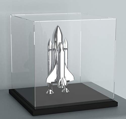 Display Case With Black Velvet Base, Simple Self-Assembly Clear Acrylic Display Box With Lid, 6 Inch (L&W) X 7.8 Inch (H) Cube Countertop Box For Collectibles, Home Organization (6X6X7.87 Inch) #TOP6