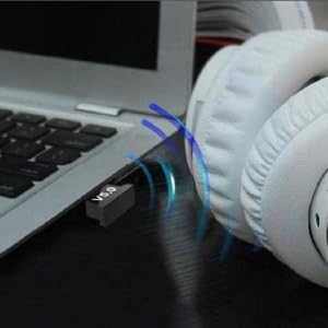 Adaptador USB 5.0 Sem Fio, Transforme Seu PC em Dispositivo Bluetooth, Conecte Fones, Teclado, Mouse