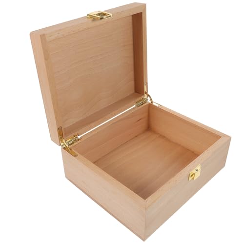 Boîte de rangement en bois massif pour petits objets et bijoux