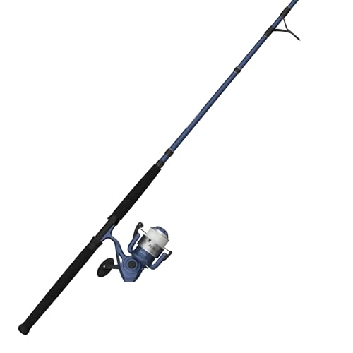 Zebco Blue Runner Spinning Reel and Rod Combo 12-Foot 2-Piece Fishing Rod Size 80 Reel