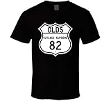 CarGeekTees Highway Route Sign 1982 Cutlass Supreme T Shirt 4XL Black