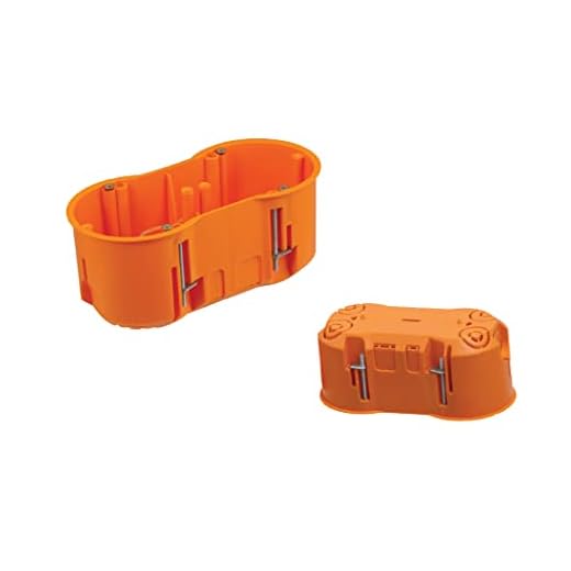 Pawbol 2-Fach Hohlwanddose Tiefe 60mm Fräsloch 2 x Ø 68 mm mit 4 vormontierten Geräteschrauben