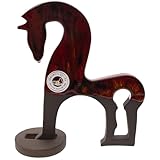 CERÁMICA ESPAÑA | Caballo | Escultura Caballo español | Escultura decoración | Figura Caballo | Caballo Español Volcán - Modelo D09 | 100% Hecho a Mano | 19x7.5x23 cm