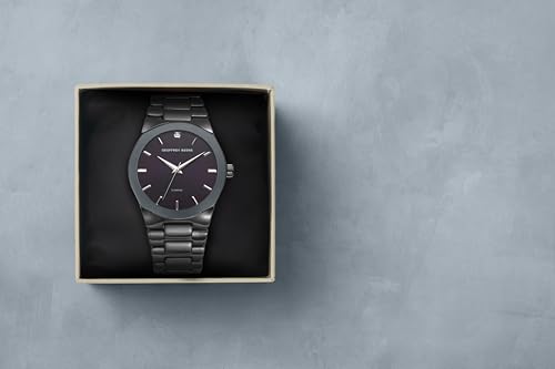 Geoffrey Beene Mens Watch - Stainless Steel Quartz Movement Analog Watch for Men, Gift for Men, Formal or Business Casual Minimalist Wrist Watches 42mm