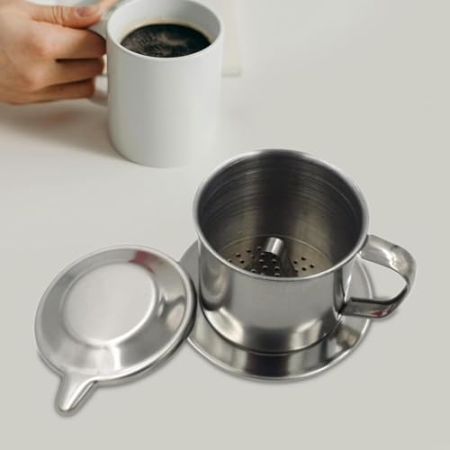 Image of 8Q Vietnamese Coffee Filter, Traditional Coffee Drip Cup for Authentic Brewing, Featuring 220ml Capacity and Durable Design, Perfect for Use at Home, Travel, or Office Brewing Needs