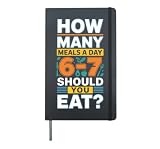 How Many Meals A Day 6 7 Should You Eat Meme Hardcover Journal, Black