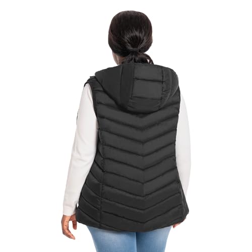 Womens Plus Size Packable Puffer Vest 1X-6X Women's Hooded Lightweight Quilted Puffy Vest3