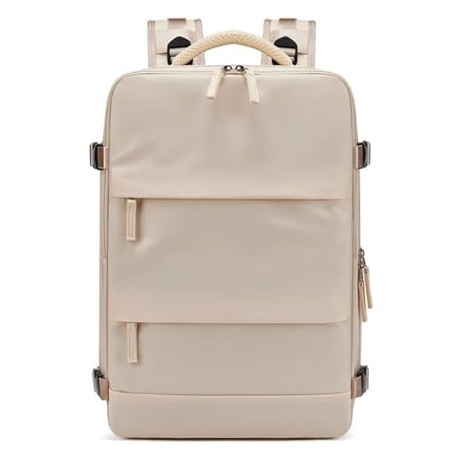 [ASSISTA O VÍDEO] Mochila Viagem Avião Low Cost Compartimento Para Sapatos Compartimento Para Notebook Usb Bolso Para Objetos úmidos (LV-BEGE) CODATECH