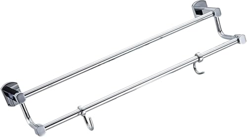 Barre à serviettes de bain en cuivre 80cm pour double serviette