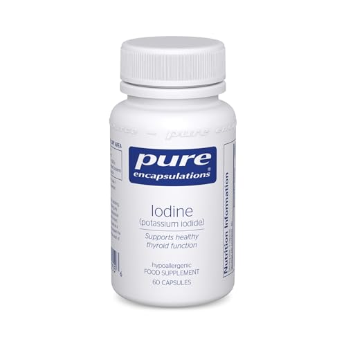 Pure Encapsulations Iodine (Potassium Iodide) 225 UG - Hypoallergenic Supplement Supports Metabolism, Healthy Skin and Thyroid Function - 60 Vegetarian Capsules